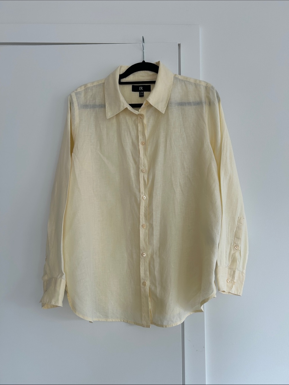Banana Republic Linen Shirt | Lemon yellow